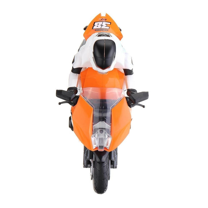 2.4G Rotate 360 RC Car MotorCycle Vehicle Model Children Toys With Music Image 9