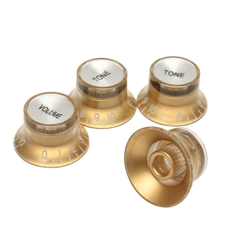 2 Volume& 2 Tone Gold Guitar Knob for LP/SG Style Electric Guitar Image 1