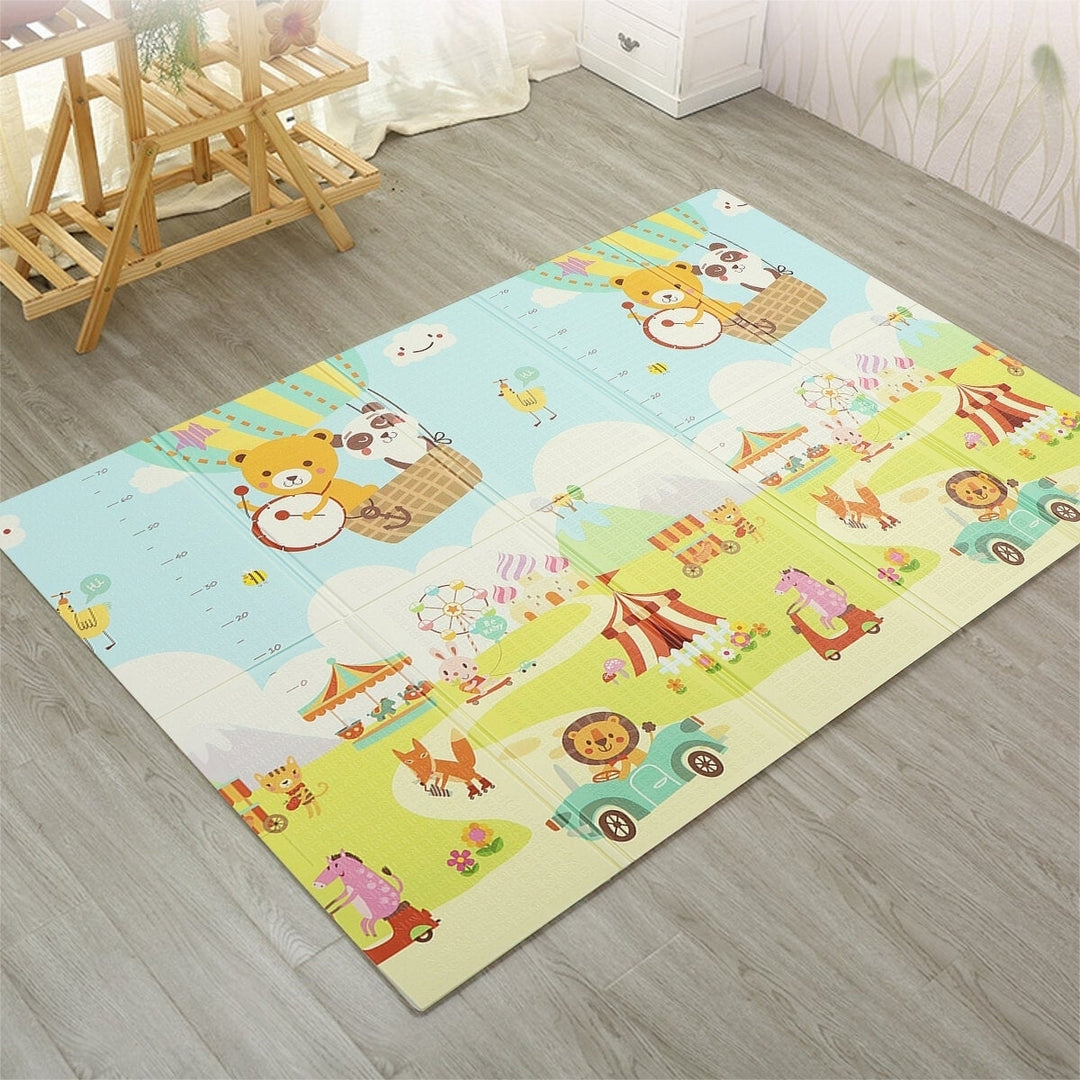 200x180cm Foldable Cartoon Baby Play Mat Xpe Puzzle Childrens Mat Baby Climbing Pad Kids Rug Baby Games Mats Toys for Image 4