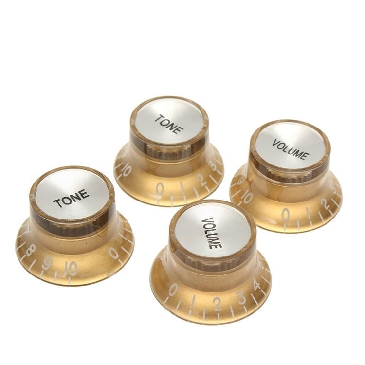 2 Volume& 2 Tone Gold Guitar Knob for LP/SG Style Electric Guitar Image 2