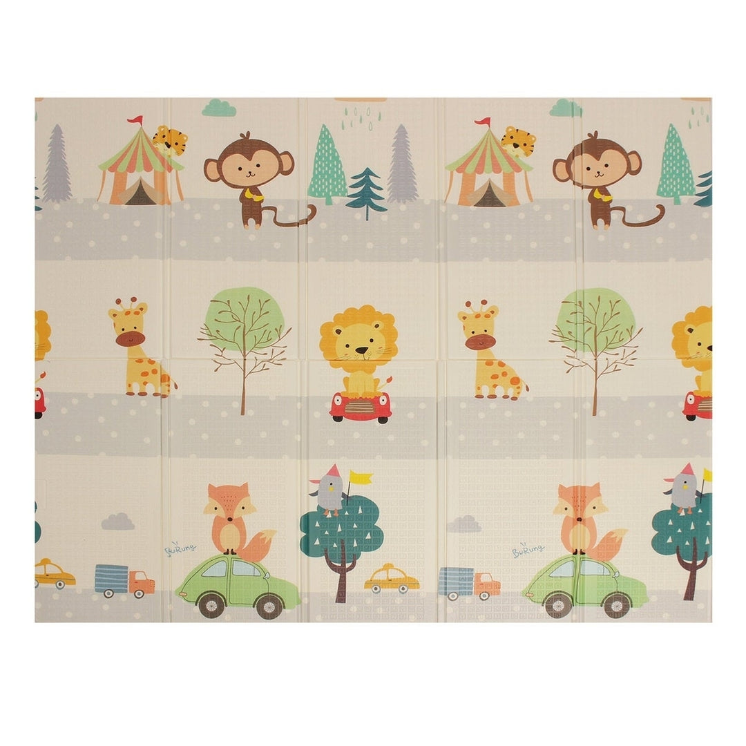 200x180cm Foldable Cartoon Baby Play Mat Xpe Puzzle Childrens Mat Baby Climbing Pad Kids Rug Baby Games Mats Toys for Image 9