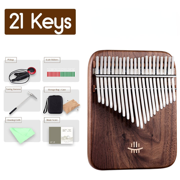21 Key Piano Finger Thumb Mahogany Wood Keyboard Music Instrument Image 4
