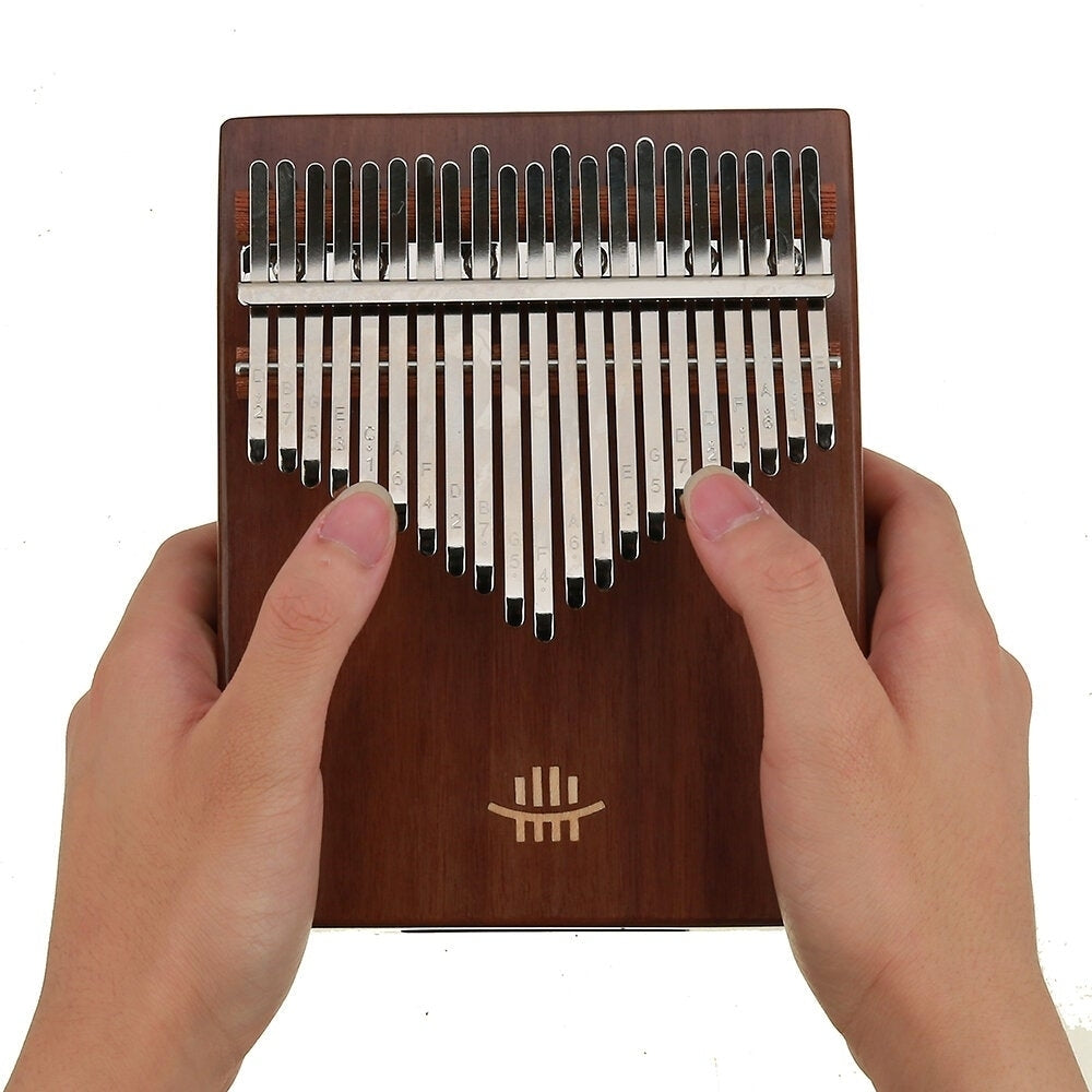 21 Keys Thumb Piano Wooden Professional Kalimba Bottom Hole Mahogany Musical Instrument for Beginner Image 8