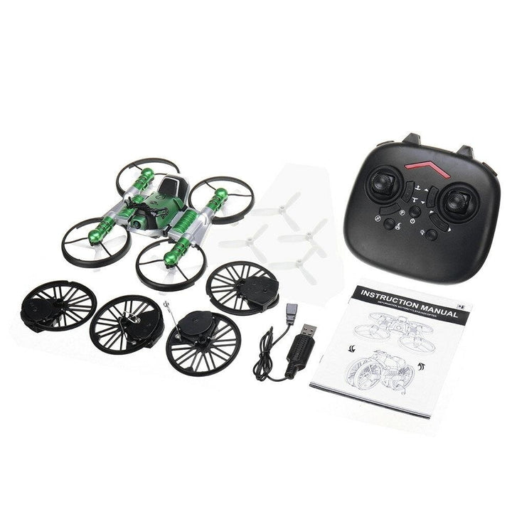 2.4G 2 In 1 WIFI FPV RC Deformation Motorcycle Quadcopter Car RTR Model Image 7