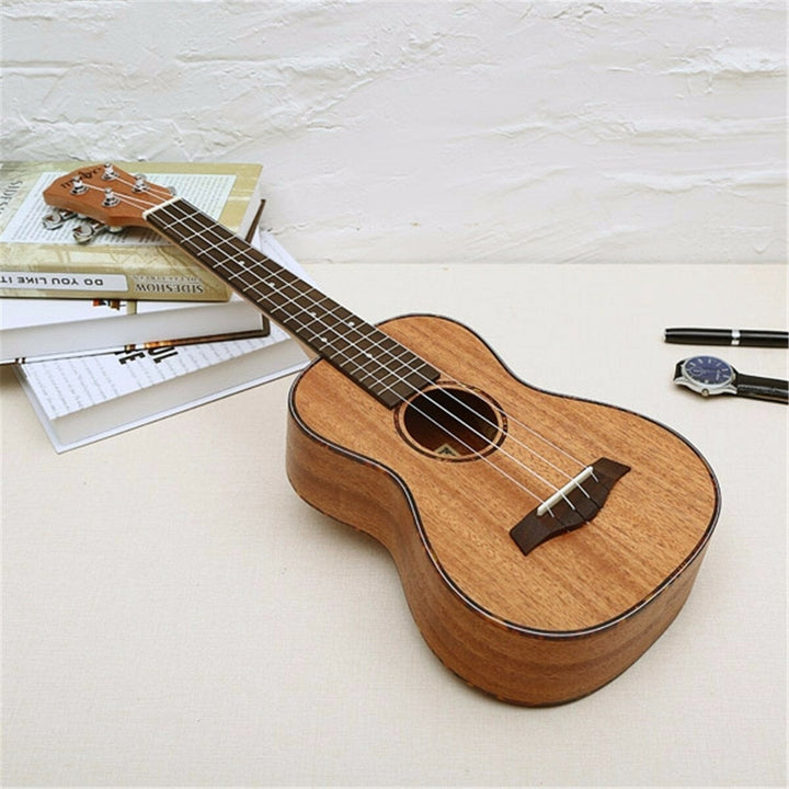 23 Inch 26 Ukulele Natural Mahogany Wood Nylon String Beginner Musical Instrument Image 2