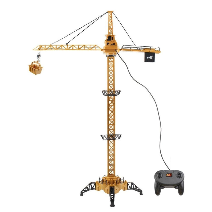2.4G 4CH DIY RC Tower Crane Engineering Vehicle with LED Light Image 1