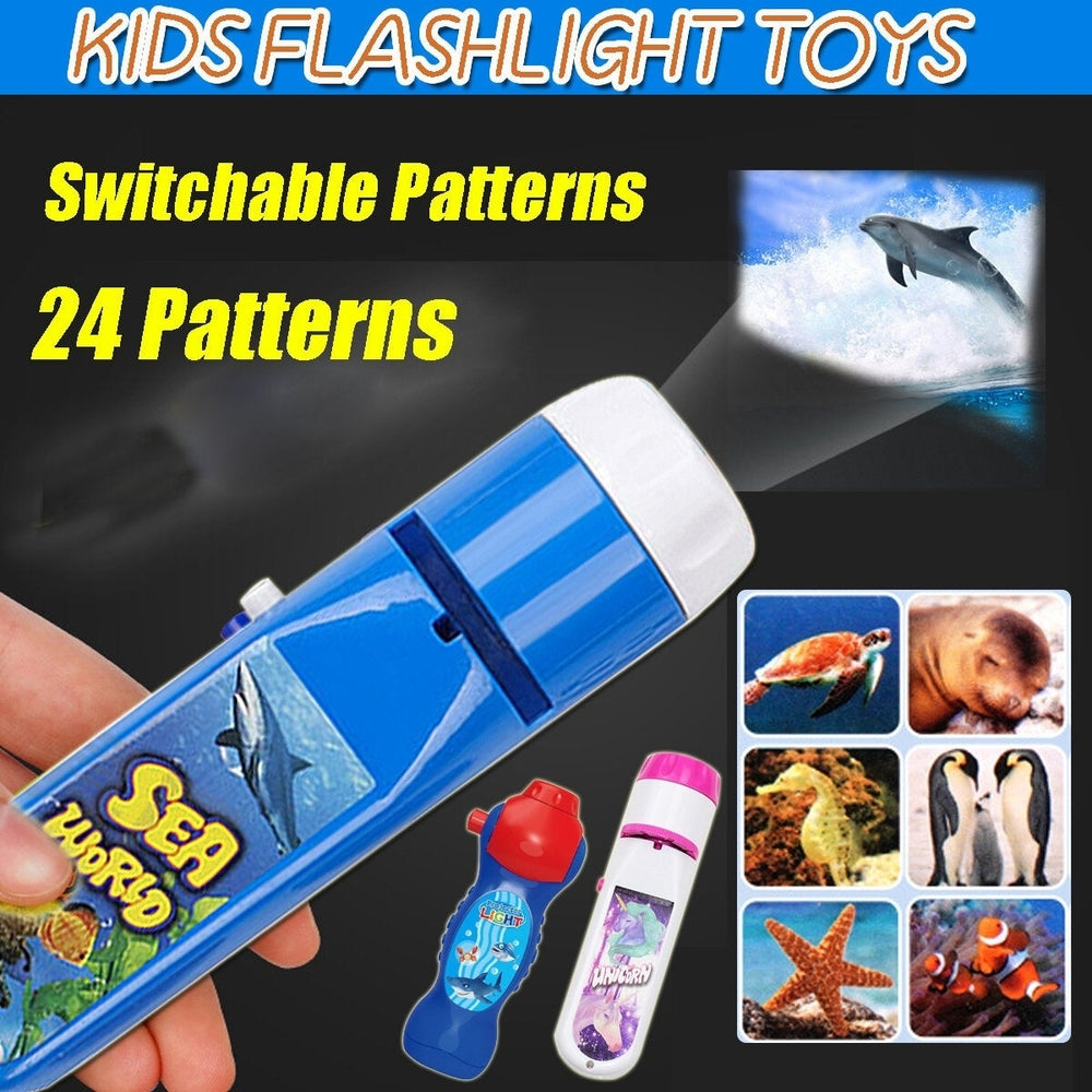 24 Patterns Flashlight Projector Lamp Educational Toy Kids Children Christmas Gift Toys Image 2