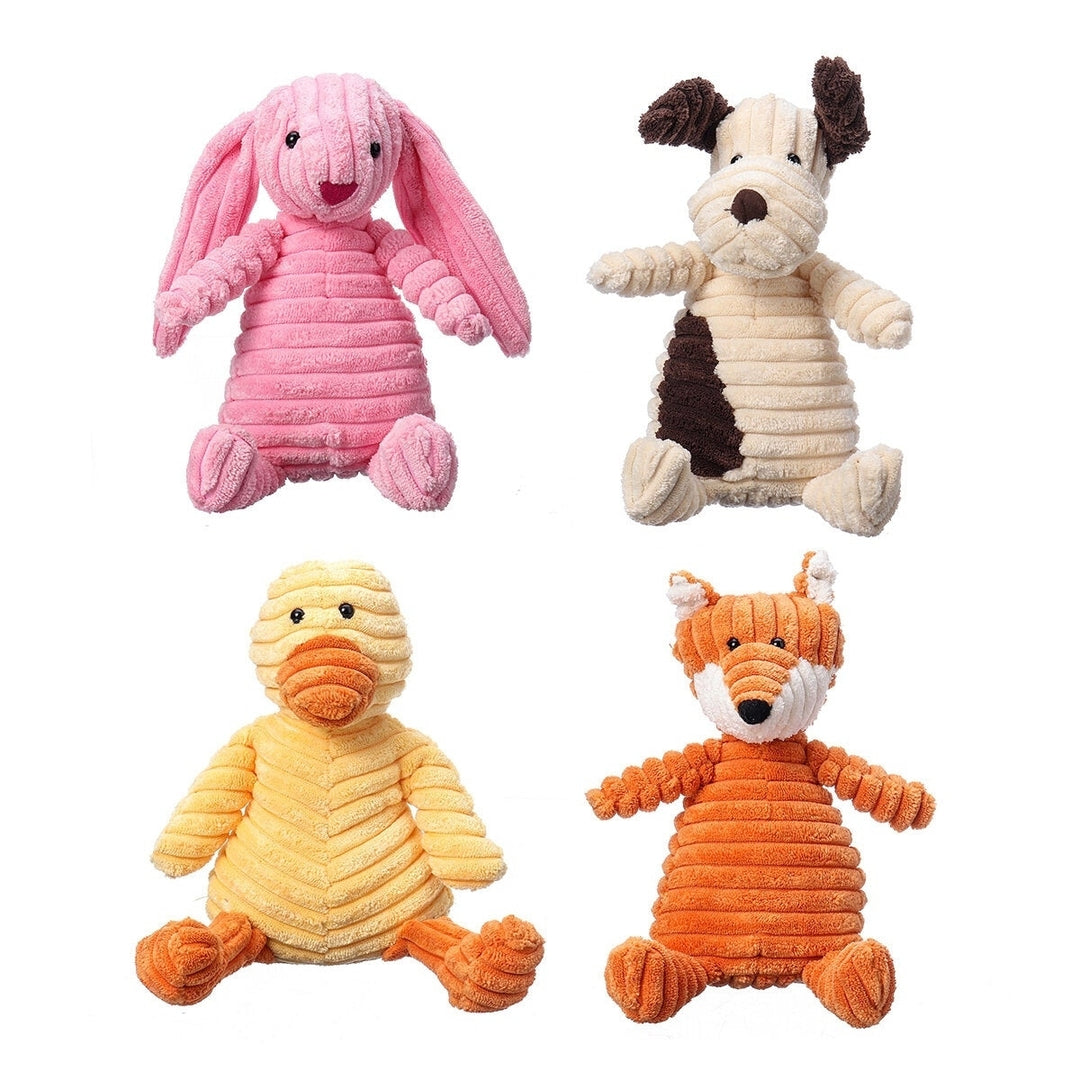 23CM Funny Soft Pet Puppy Chew Play Squeaker Squeaky Cute Stuffed Plush Toy Image 1