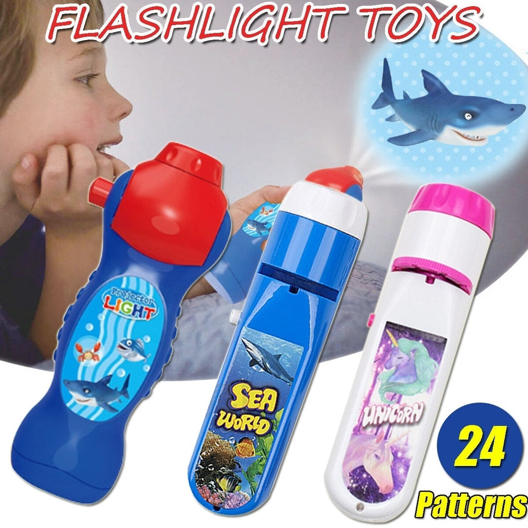 24 Patterns Flashlight Projector Lamp Educational Toy Kids Children Christmas Gift Toys Image 3