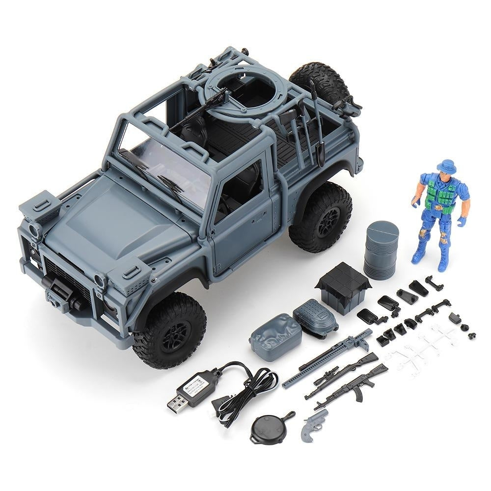 2.4G 4WD Proportional Control Rc Car with LED Light Climbing Off-Road Truck RTR Toys Blue Image 2