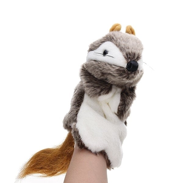 27CM Stuffed Animal Squirrel Fairy Tales Hand Puppet Classic Children Figure Toys Plush Animal Image 3