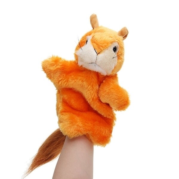 27CM Stuffed Animal Squirrel Fairy Tales Hand Puppet Classic Children Figure Toys Plush Animal Image 7