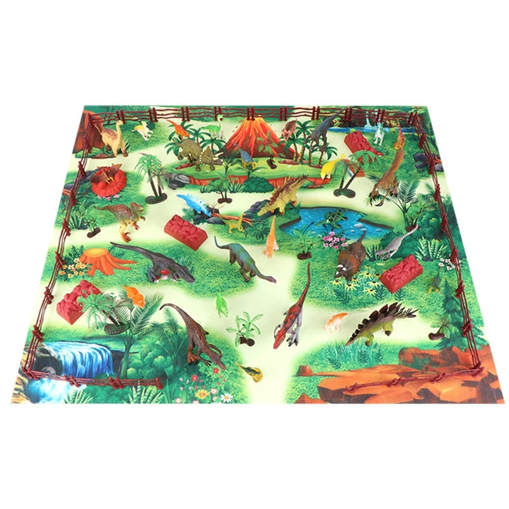 28,33,34,63,65Pcs Multi-style Diecast Dinosaurs Model Play Set Educational Toy with Play Mat for Kids Christmas Birthday Image 2