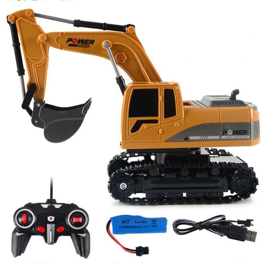 2.4G 6 Channel 1,24 RC Excavator Toy Engineering Car Alloy And plastic RTR For Kids With Light Image 1