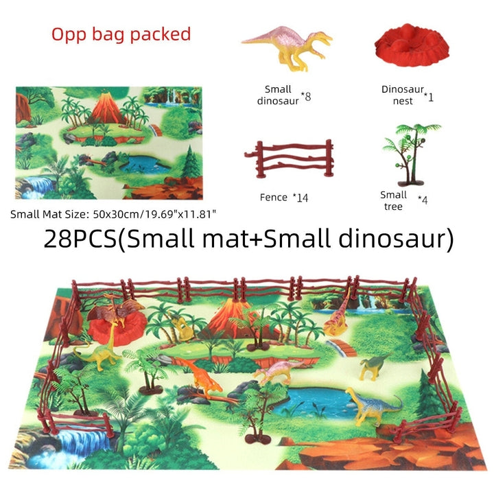 28,33,34,63,65Pcs Multi-style Diecast Dinosaurs Model Play Set Educational Toy with Play Mat for Kids Christmas Birthday Image 8