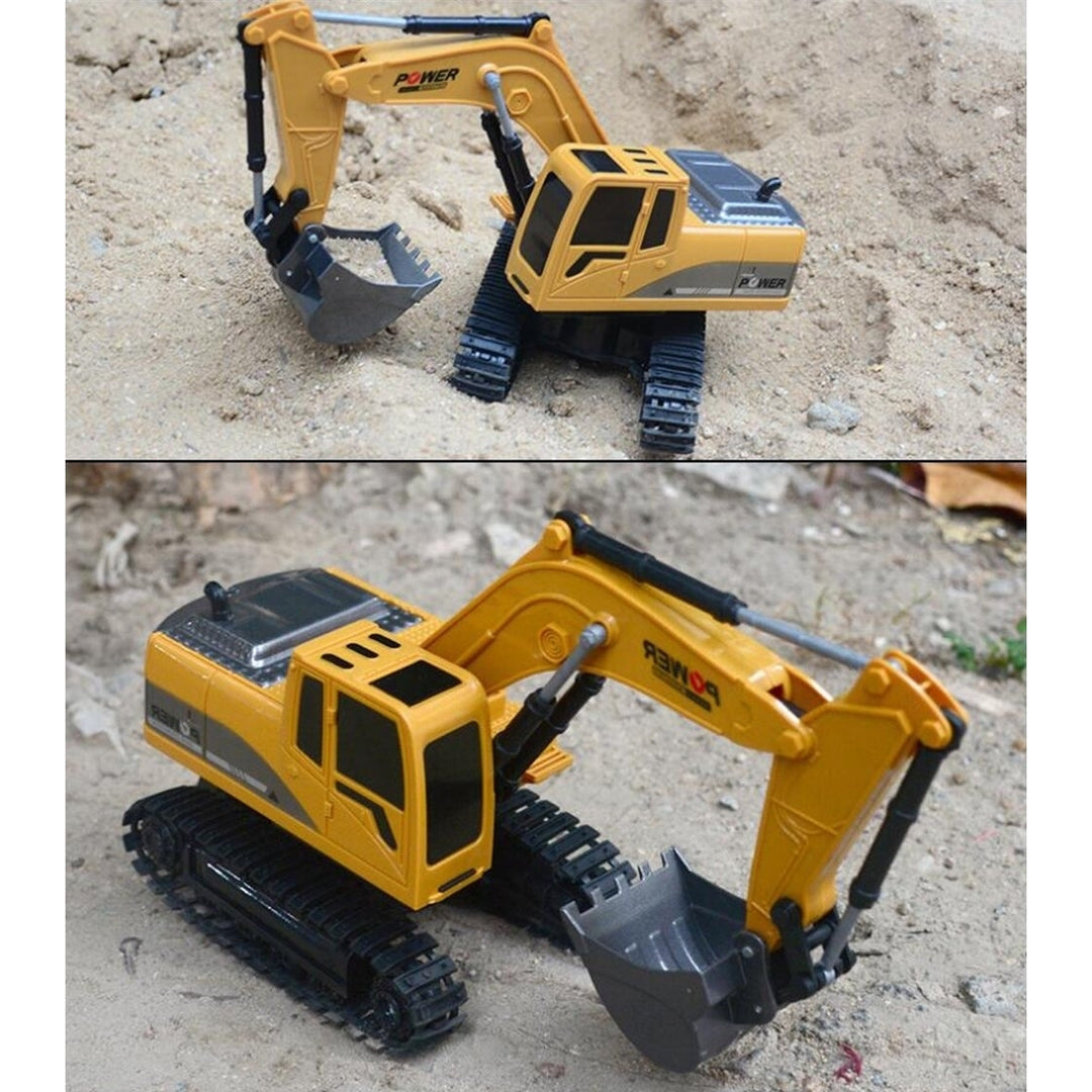 2.4G 6 Channel 1,24 RC Excavator Toy Engineering Car Alloy And plastic RTR For Kids With Light Image 3