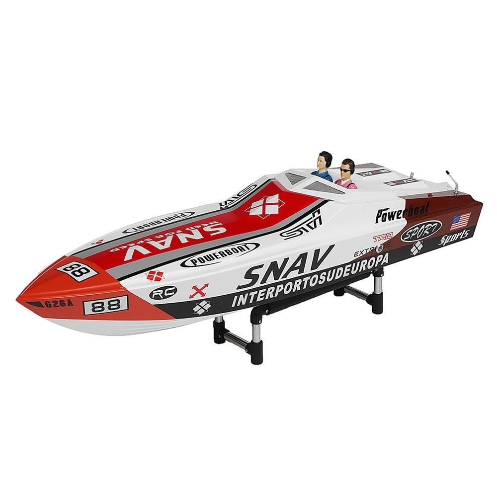 2.4G 80km,h Rc Boat 30cc Gas Engine Fiber Glass Hull with Clutch RTR Model Image 1