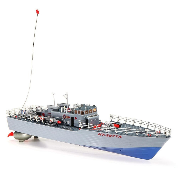 2.4G EHT-2877 Missile Destroyer RC Boat 4km,h With Two Motor And Light Vehicle Models Image 6