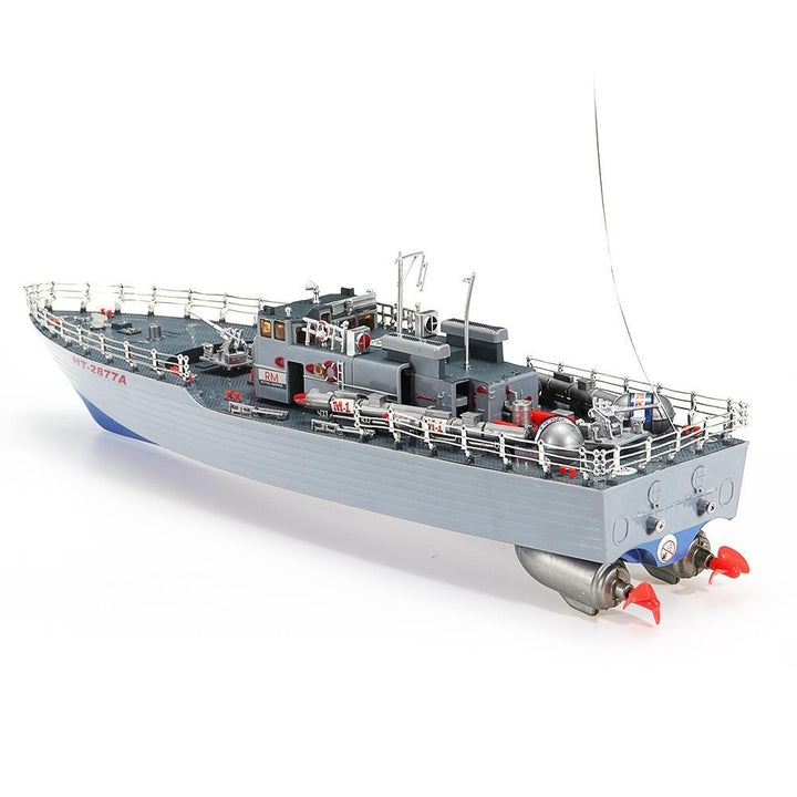 2.4G EHT-2877 Missile Destroyer RC Boat 4km,h With Two Motor And Light Vehicle Models Image 7