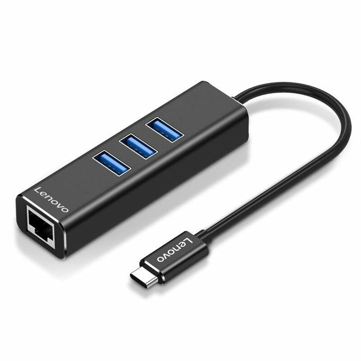 3 Ethernet RJ45 USB 3.0 HUB Type-C to 3 Port USB Gigabit Adapter for laptop Image 1