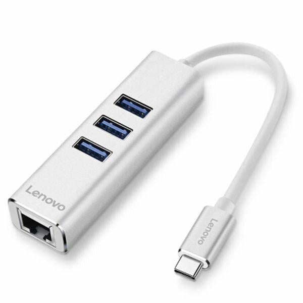 3 Ethernet RJ45 USB 3.0 HUB Type-C to 3 Port USB Gigabit Adapter for laptop Image 2