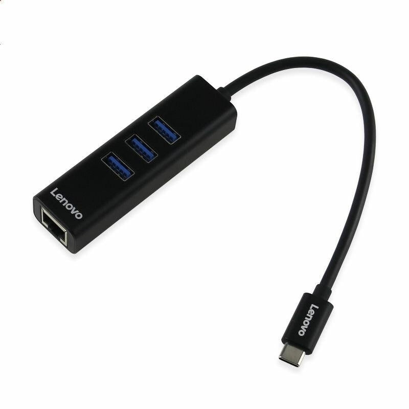 3 Ethernet RJ45 USB 3.0 HUB Type-C to 3 Port USB Gigabit Adapter for laptop Image 6