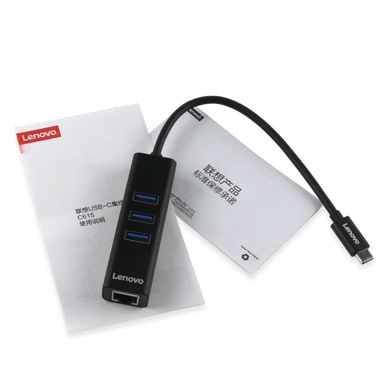 3 Ethernet RJ45 USB 3.0 HUB Type-C to 3 Port USB Gigabit Adapter for laptop Image 7