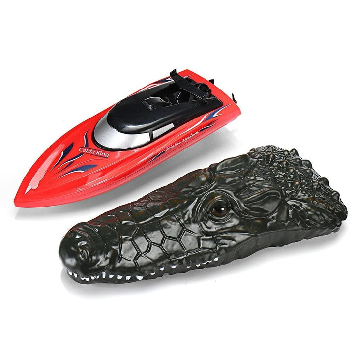 2.4G RC Boat 2 In 1 Simulation Crocodile Double Motors Vehicles RTR Model Toy Image 1