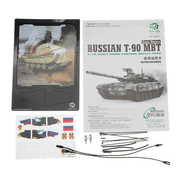 2.4G Russian T 90 RC Car Battle RC Tank With Smoking Sound Plastic Version Image 9