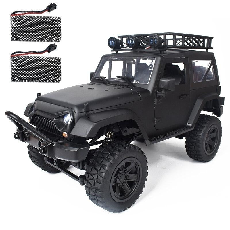 2.4Ghz 4WD RC Car For Jeep Off-Road Vehicles With LED Light Climbing Truck RTR Model Two Battery Image 1