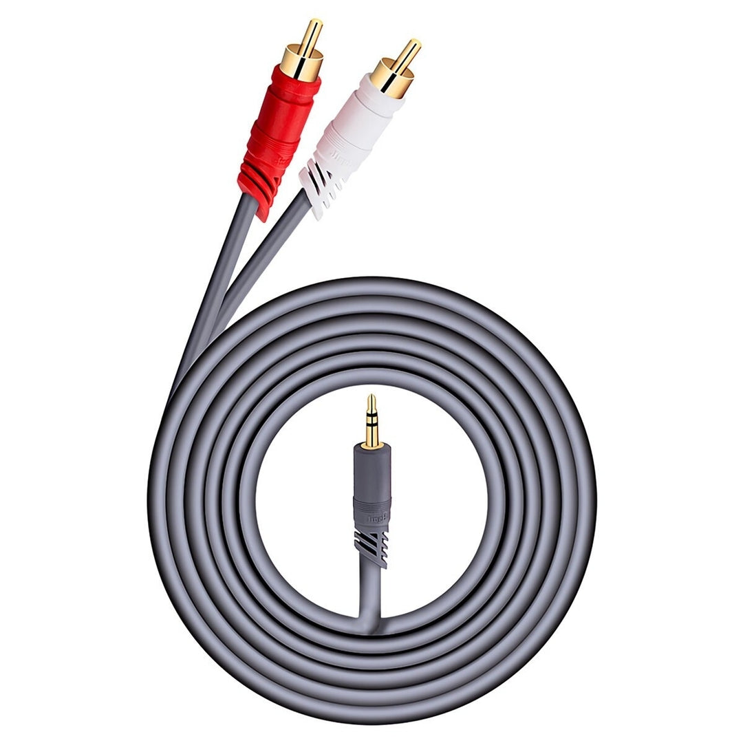 3.5mm to 2RCA Audio Cable 3.5mm HiFi Stereo RCA AUX Cable Y Splitter Cable for Mobile Phones Computers Amplifiers Image 1