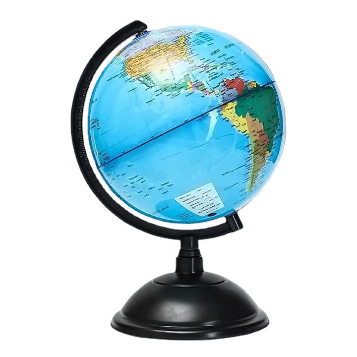 20cm Blue Ocean World Globe Map With Swivel Stand Geography Educational Toy Gift Image 1
