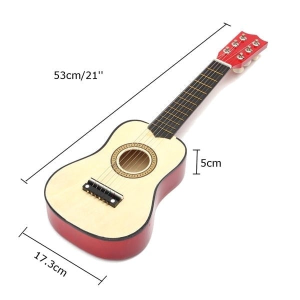 21 inch Beginners Practice Acoustic Guitar 6 String with Pick Image 4
