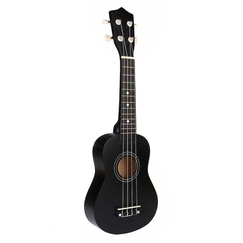 21 Inch Economic Soprano Ukulele Uke Musical Instrument With Gig bag Strings Tuner Black Image 4