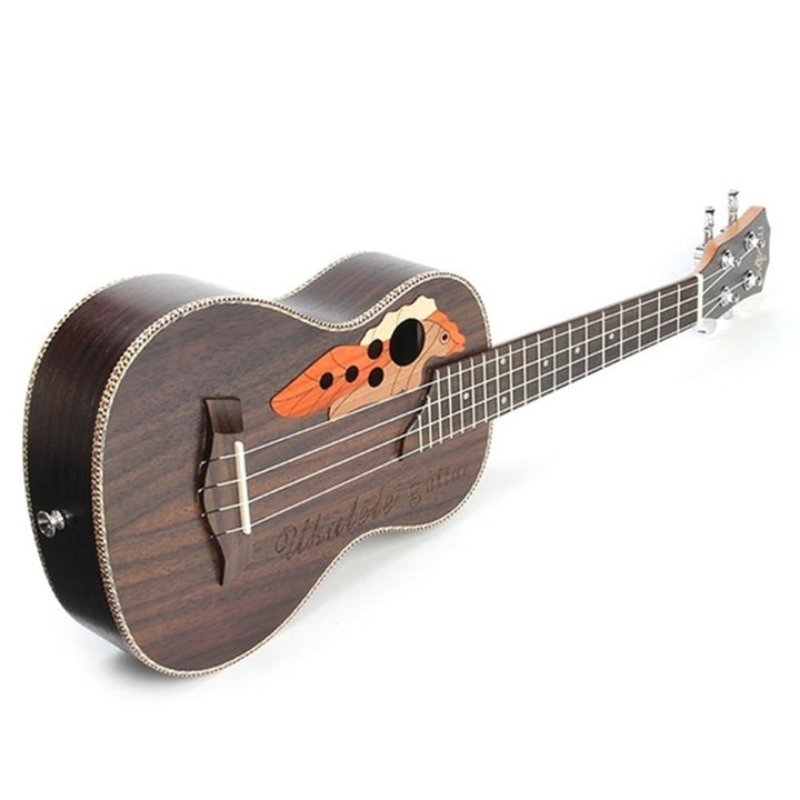 21 Inch Four Strings Rosewood Ukulele Guitar With Grape Shape Holes Image 4
