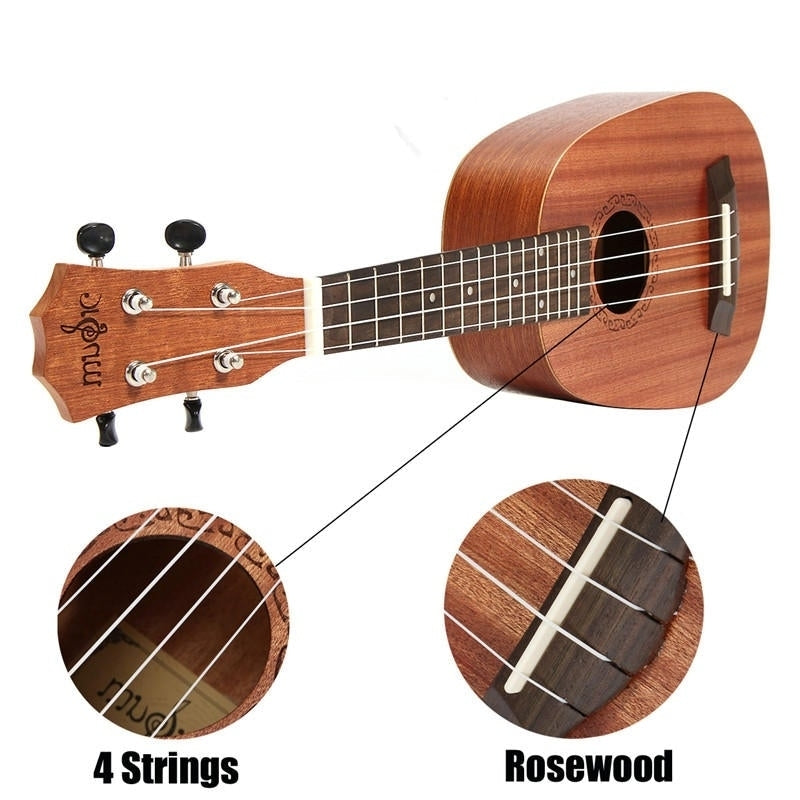 21 Inch Soprano Pinapple Mahogany Ukulele 4 Strings Hawaii Mini Guitar Children Gift Image 4