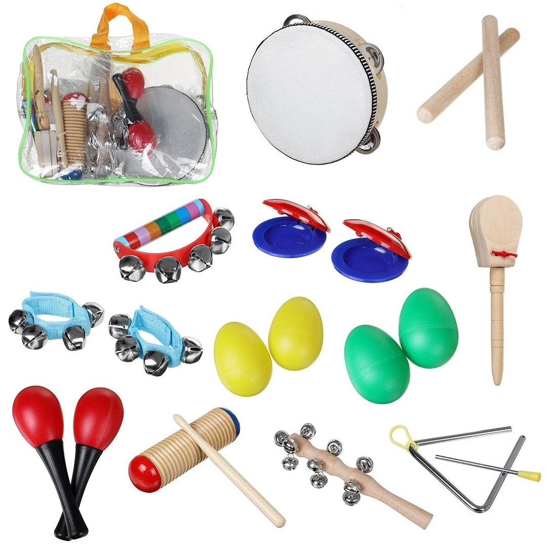 21 Percussion Xylophone Kids Baby Toddler Musical Instrument Toys Band Kit Set Image 1