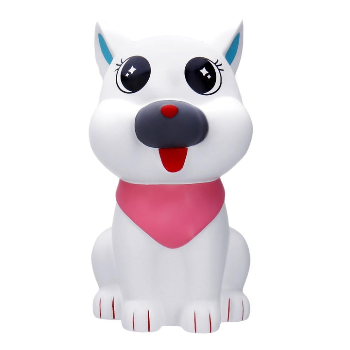 29cm Giant White Scarf Dog Squishy Slow Rebound Decompression Simulation Toy with Bag Packaging Image 2