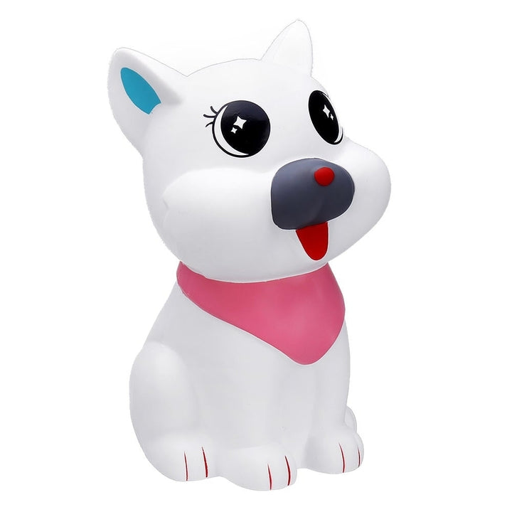 29cm Giant White Scarf Dog Squishy Slow Rebound Decompression Simulation Toy with Bag Packaging Image 4