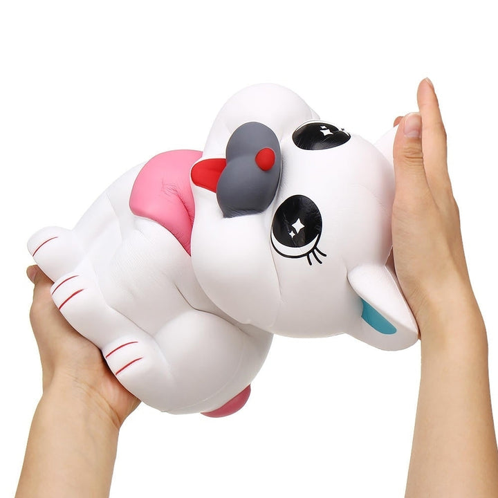 29cm Giant White Scarf Dog Squishy Slow Rebound Decompression Simulation Toy with Bag Packaging Image 8