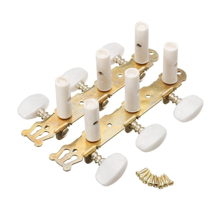 2Pcs Acoustic Guitar String Tuning Pegs Keys Machine Heads Tuners Color Gold Image 1