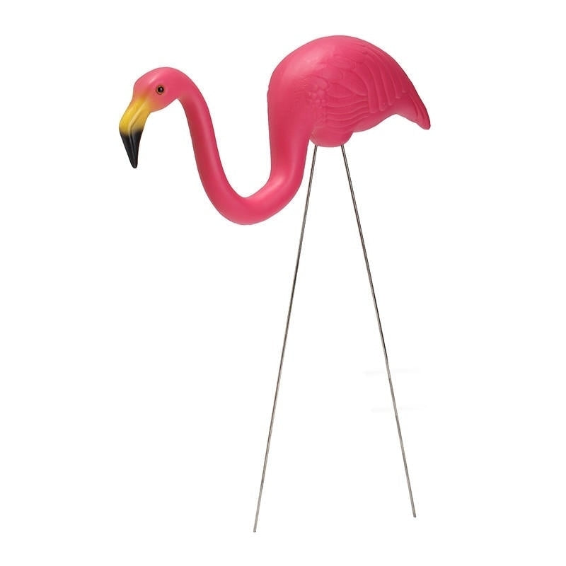 2PCS Pink Flamingo Plastic Yard Garden Lawn Art Ornaments Retro Toy Decor Image 3