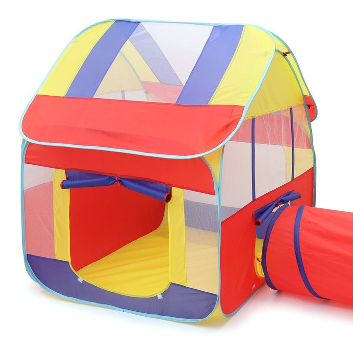 3 IN 1 Indoor Outdoor Triangle and Hexagon Detachable Tent Childrens Play Toys with Zippered Storage Bag Image 3