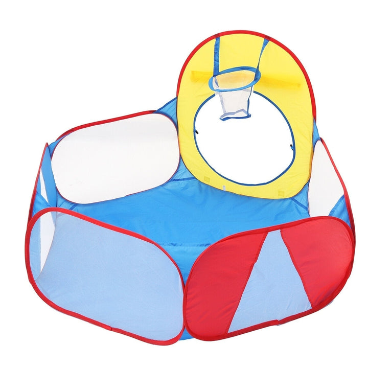 3 IN 1 Indoor Outdoor Triangle and Hexagon Detachable Tent Childrens Play Toys with Zippered Storage Bag Image 4