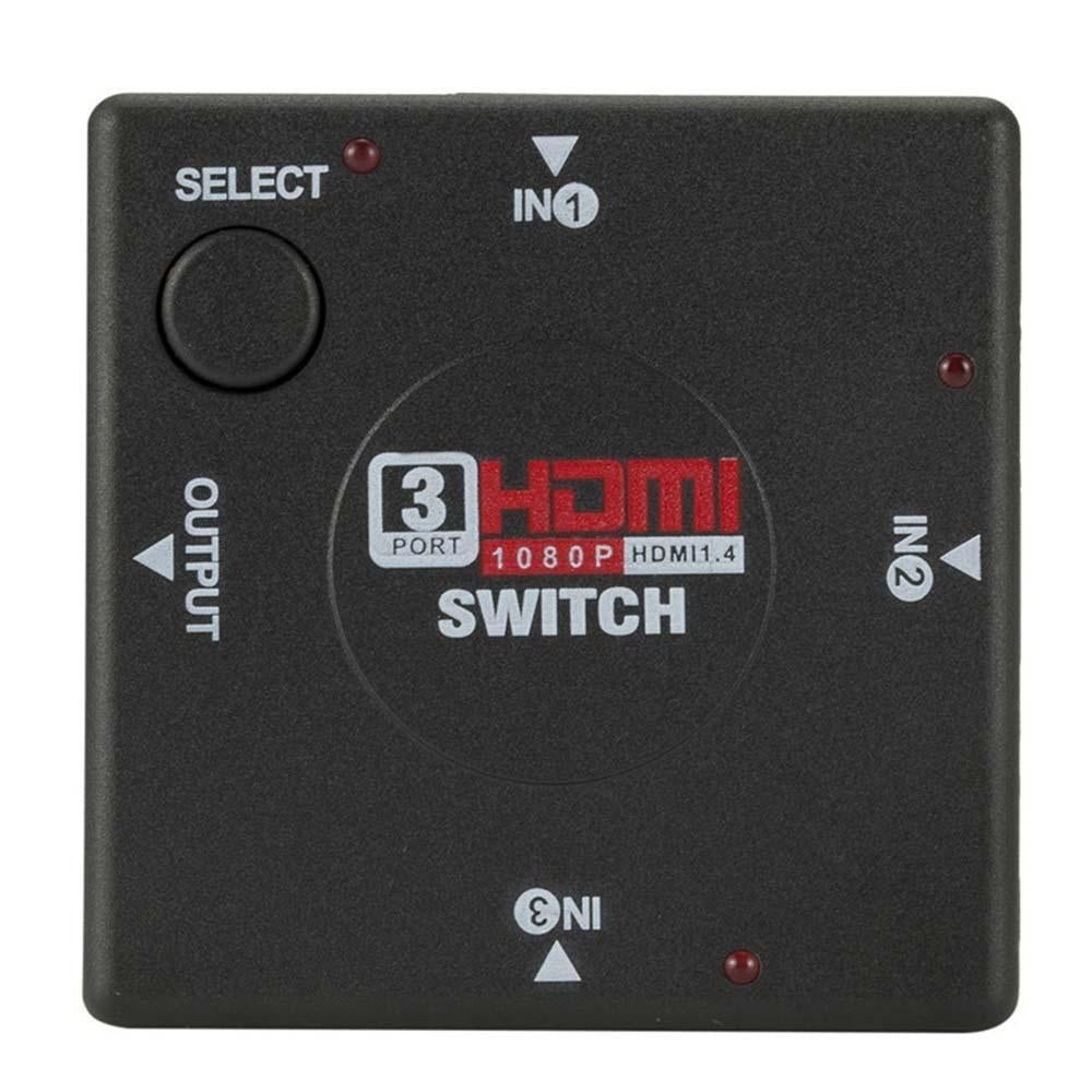 3 Port 1080P High Definition Multimedia Interface Switcher Adapter Splitter for PS3 STB TV DVD DVR PC DV DLP Projector Image 1