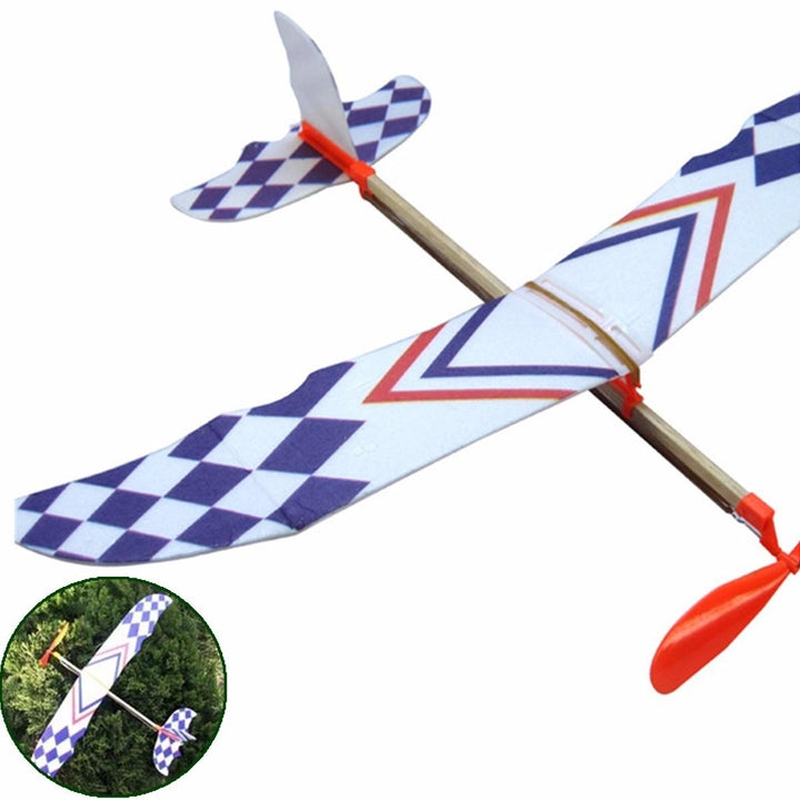 3 PCS Elastic Rubber Band Powered DIY Foam Plane Toy Kit Aircraft Model Educational Toy Image 4