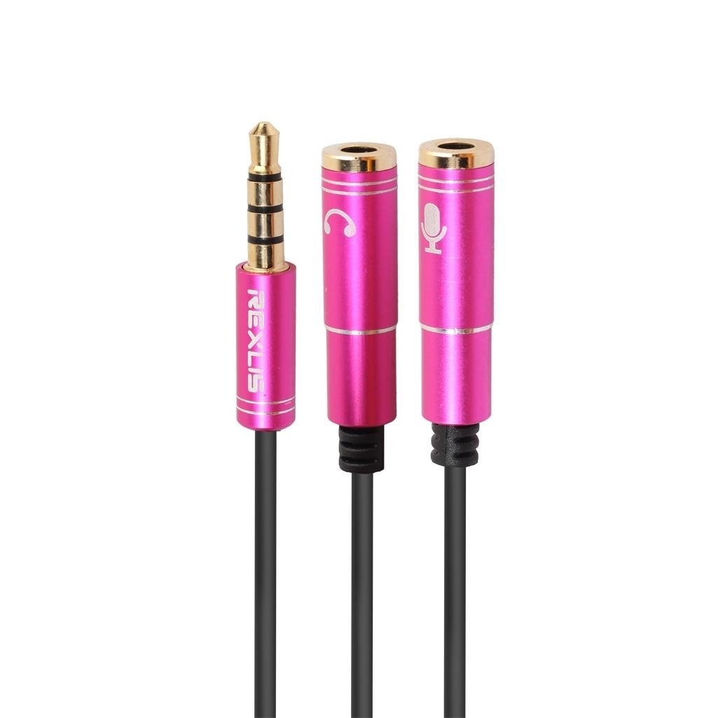 3.5mm Headphone Jack + Mic Audio Splitter Gold-Plated Extension Aux Cable Adapter for Mobile Phone Image 7