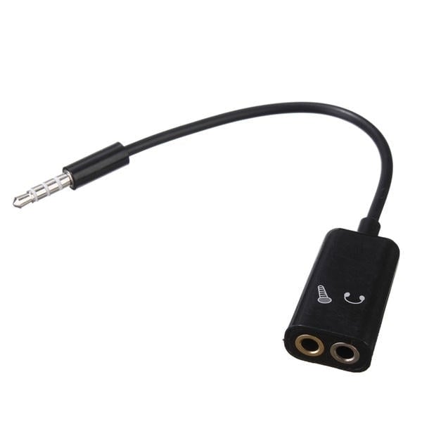 3.5mm Stereo Audio Male to Earphone Headset + Microphone Adapter PC Cell Phone Image 6