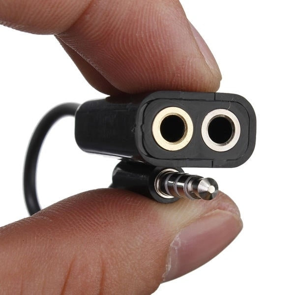 3.5mm Stereo Audio Male to Earphone Headset + Microphone Adapter PC Cell Phone Image 9