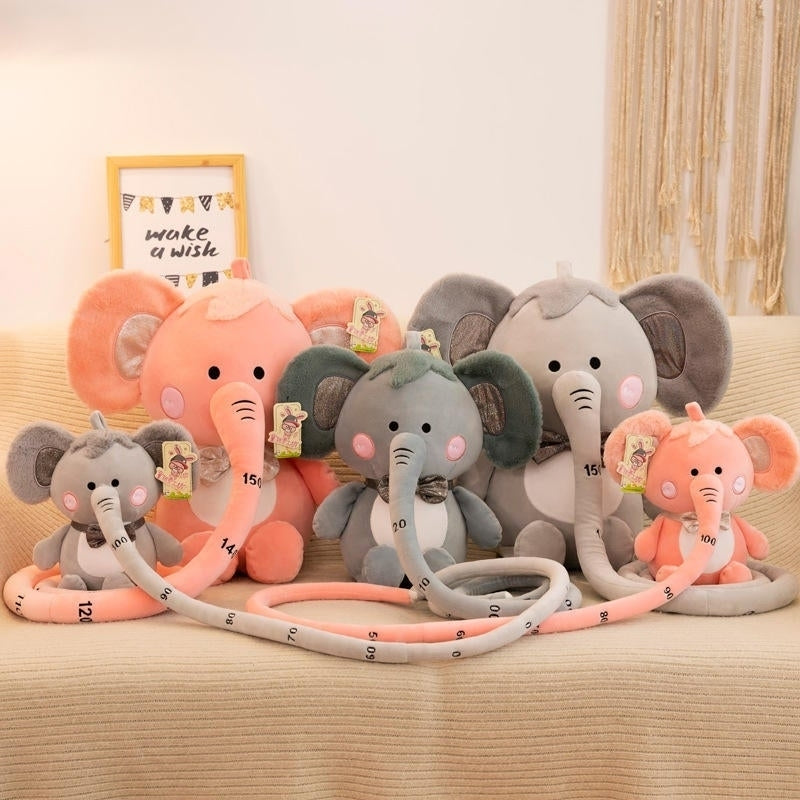 30,40,55CM Soft Down Cotton Stuffed Plush Toy with Long Nose Height Ruler Function for Childrens Birthday Gifts Image 2